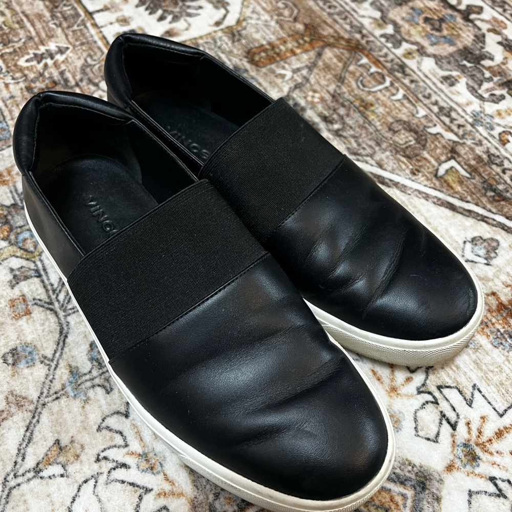 Vince Black Leather Sneaker